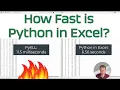 How Fast is Python in Excel