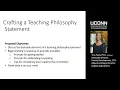 Academic Career Series Crafting a Teaching Philosophy Statement