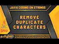 REMOVE DUPLICATE CHARACTERS USING JAVA IN TAMIL