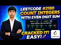 LeetCode Count Integers With Even Digit Sum Math Approach in C