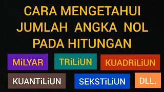 Download CARA MENGETAHUI JUMLAH ANGKA NOL ( 0 ) PADA HITUNGAN MILYAR TRILIUN KUADRILIUN KUANTILIUN dll MP3