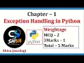 2nd PUC CHAPTER 1 EXCEPTION HANDLING IN PYTHON
