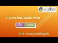 Easy Python tutorial File management