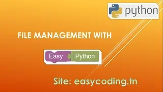 Easy Python tutorial File management