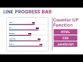How to make Line Progress bar with Counter Up in HTML CSS JavaScript Skills Bar
