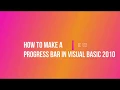 How to use Progress Bar in programming