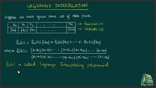 8 Interpolation and Approximation - Lagrange Interpolation