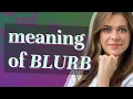 Blurb meaning of Blurb
