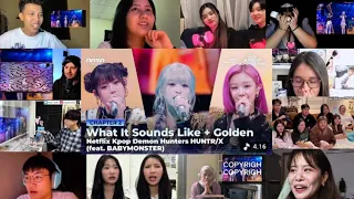 babymonster ahyeon rora pharita golden and what it sound cover reaction mashup video 