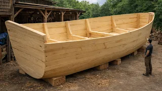 From Giant Tree to Massive Boat | One Man’s Incredible Start-to-Finish Build / Astonishing Millions