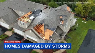Tinley Park Credit Union 1 Amphitheatre damaged in Tuesday storms