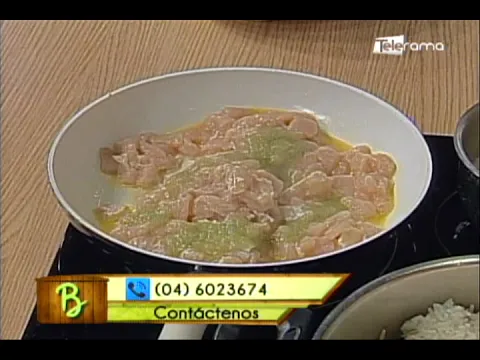 Arroz tropical con camarones 