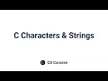 17 C Characters Strings Programming Fundamentals