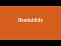 Readability Legibility