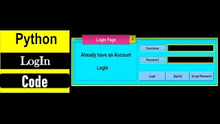 Python Code LogIn System Python Programming