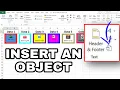 How to insert an object in excel MS excel insert object Computorism