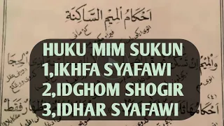 Download Hukum mim sukun. Idhar syafawi, idghom sogir,ikhfa syafai MP3