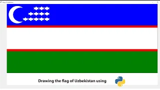 How to draw a flag of Uzbekistan using Python Flag of Uzbekistan