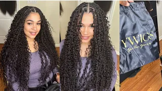 #607.  GODDESS BRAID WITH HUMAN HAIR ALREADY PRE SECTIONED! YWIGS.COM