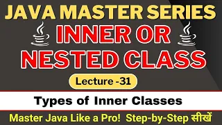 Inner or Nested Class in Java Types of Inner Class in Java Java Tutorial Tpoint Tech