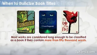 Titles of Works Underline or Italicize