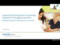 Instructional Practices for Promoting Progress for Struggling Learners Private School Forum 2024