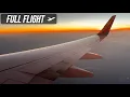 Southwest Airlines 737-700 Stunning Sunrise Full Flight Charleston CHS to Chicago MDW