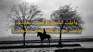 وأغل ب الكون إلا الذات تغلب ني نشيد ورحلة داخل الصراع الداخلي والبحث عن النفس دعوة عقلانية 