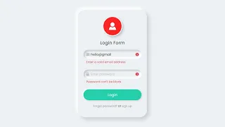 How to create Login Form validation with Shake Effect Using Html CSS JavaScript