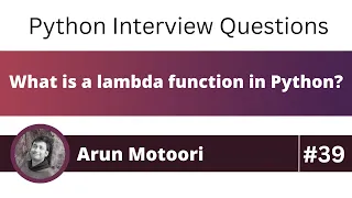 What is lambda function in Python Python Interview Question