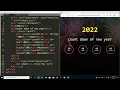 Countdown Timer using Htm CSS javascript New Year Count down Clock 2022