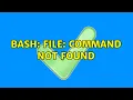 Ubuntu bash file command not found