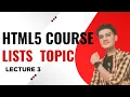 HTML5 Lists Explained Ordered Unordered Definition Lists HTML Tutorial for Beginners