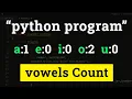 Python Program to Count Each Vowel Present in a String Entered by the User