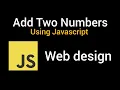 Add two number in Javascript Visual studio code Imesh Lk