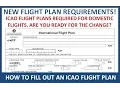 ICAO Flight Plans for Domestic Flights