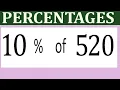 Percentages 10 Percentage of 520