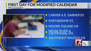 First Day for modified school calendar