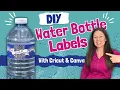 Design Custom Water Bottle Labels in Canva Cut with Cricut Step by step tutorial