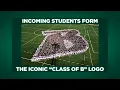 Incoming Binghamton students form the iconic Class of B logo