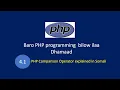 PHP programming bilow ilaa dhamaad Part 4 0 - PHP comparison Operator explained in Somali language