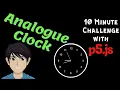 p5 js 10 minute challenge Analogue Clock The Coding Kid