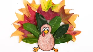 HoneyBug Turkey Leaf Print Out Craft