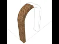 How to give textures to an arched form using Sketchup