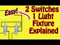 3 Way Switch Explained - How to Wire 2 3-Way Electrical Switches to Control a Single Light Fixture
