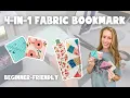 10-minute EASY sewing project fabric bookmark step by step tutorial