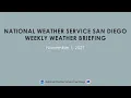 NWS San Diego Weather Briefing - November 1 2021
