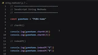 String Methods in JavaScript Part1