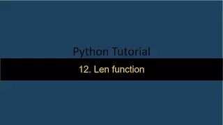 12 Len Function Python String Basics
