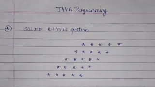 Solid Rhombus Pattern Java Programming Dev Domain